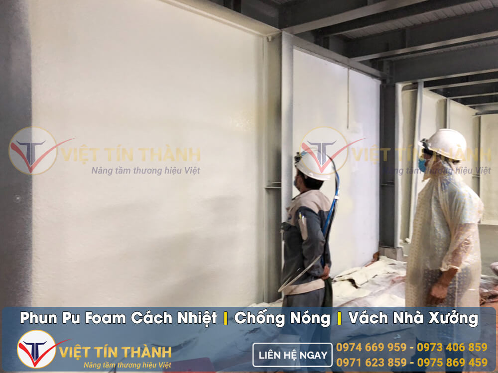 thi công phun pu foam cách nhiệt 2 thành phần